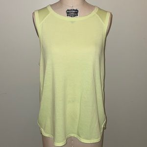 Bright yellow athletic muscle tank top